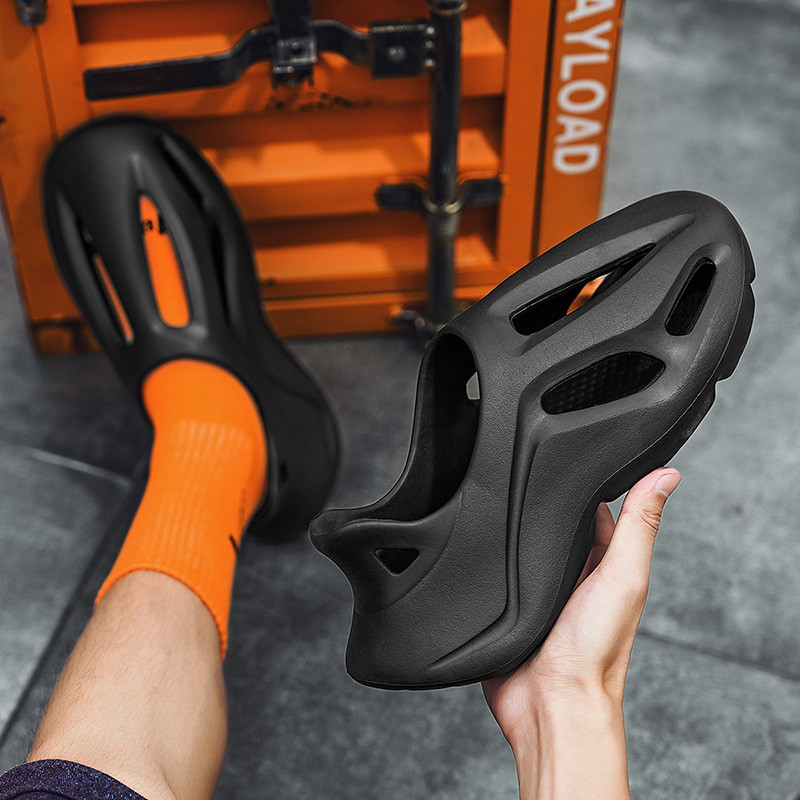แฟชั่นรองเท้าแตะกลางแจ้งผู้ชาย Clogs น้ําหนักเบา Anti Slip EVA Sole กันน้ํา Wading Beach รองเท้าแตะครึ่ง