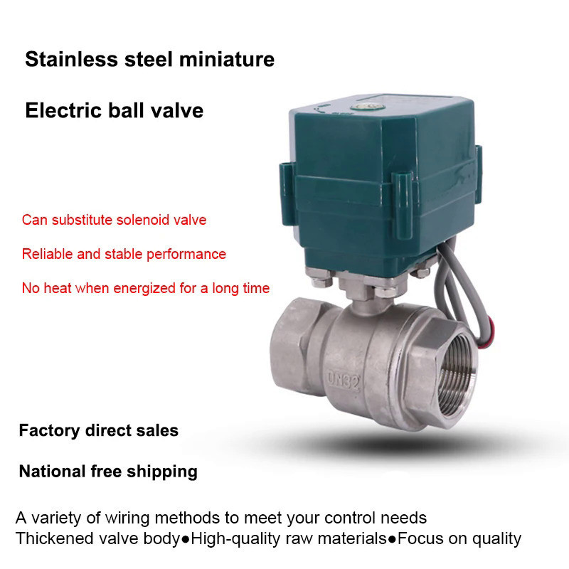 Motorized Ball Valve Stainless Steel DN15-50 Full Bore Big Torque Ball Valve 2/3 wire electric actua