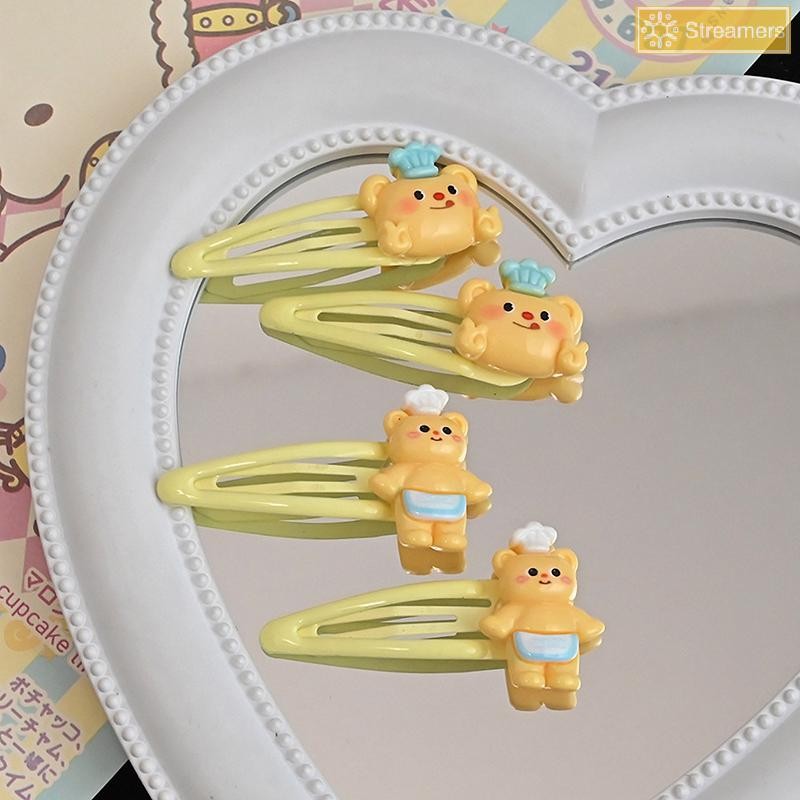 {Streamers} Simplicity กิ๊บติดผมหมีเนยพลาสติก Barrettes ทนทานกิ๊บติดผมน่ารักสดเครื่องประดับผมที่ทนต่อการสึกหรอใหม่