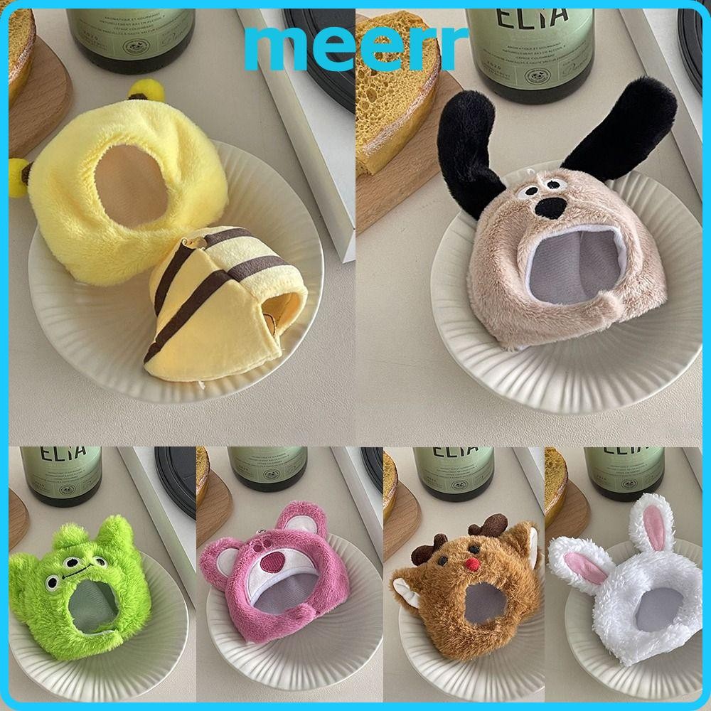 Meerr Loopy Beaver ตุ๊กตาหัว,สัตว์การ์ตูนตุ๊กตาหมวก,ของขวัญวันเกิดที่ถอดออกได้หมวกเสื้อผ้าอุปกรณ์เสริมตุ๊กตาสีชมพู Little Beaver หมวกเด็กชายและเด็กหญิง