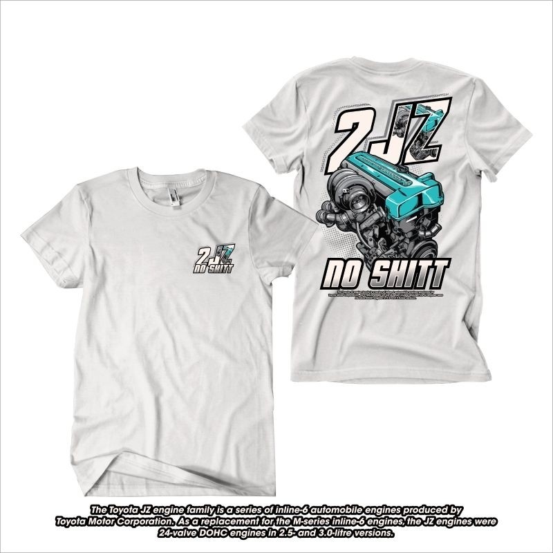 เสื้อยืด Mobil 2jz No Shitt Jdm รถยนต์ Toyota 2jz