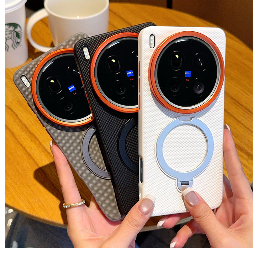 ເຄສສຳລັບ VIVO X200 / X200 Pro / X200 ProMini / X100 / X100s ສີທຶບພິເສດ 360 ອົບໝູນ ຂາຕັ້ງແມ່ເຫຼັກ ກັນຕົກ ແລະກັນລອຍນິ້ວ ຊາດໄຟຮ້ອນໄດ້