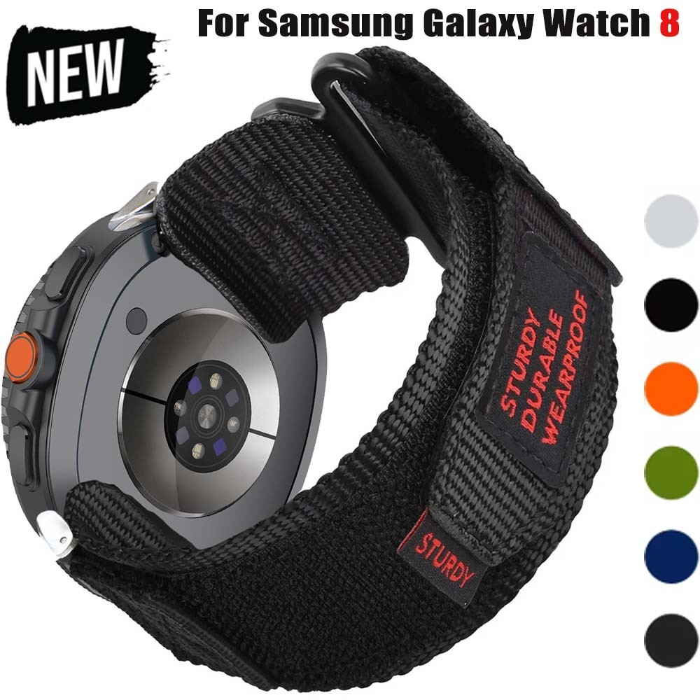 SAMSUNG ไนลอนห่วงสายรัดสําหรับ ซัมซุง กาแลคซี นาฬิกา8 40มิลลิเมตร44มิลลิเมตร8คลาสสิก46มิลลิเมตรอัลตร้า2025 47มิลลิเมตรสายนาฬิกาข้อมือกีฬาส