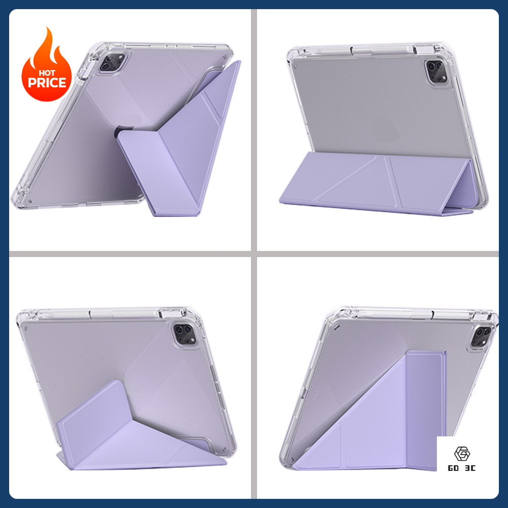 New เคสไอแพด พับตัวY เเข็ง ใส ไม่เหลือง!! for gen11 gen10 gen9 Air6 Air4 Air5 Pro11  pro12.9 pro13 วัสดุอะคริลิค case - รูปที่ 3