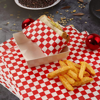 MoonKa 200ชิ้น 30*30 ซม. ลายตารางหมากรุกสี่เหลี่ยมแฮมเบอร์เก…