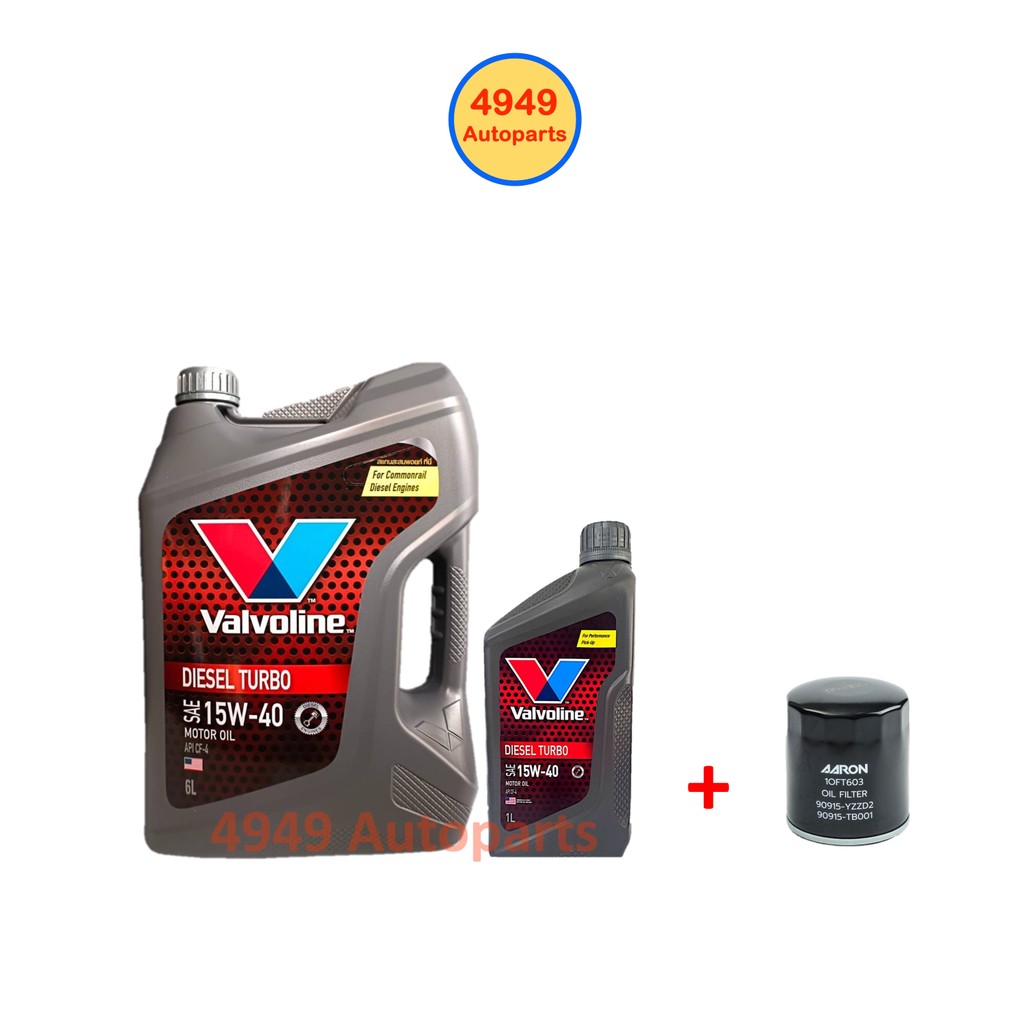 น้ำมันเครื่อง Valvoline Diesel Turbo ดีเซล มาตรฐาน CF-4 15W-40 15W40
