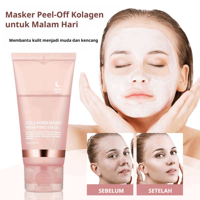 Collagen Overnight Wrapping Peel Off Facial Mask Pack, Hydrolyzed Off Facial Mask, Elasticity & ดูแล