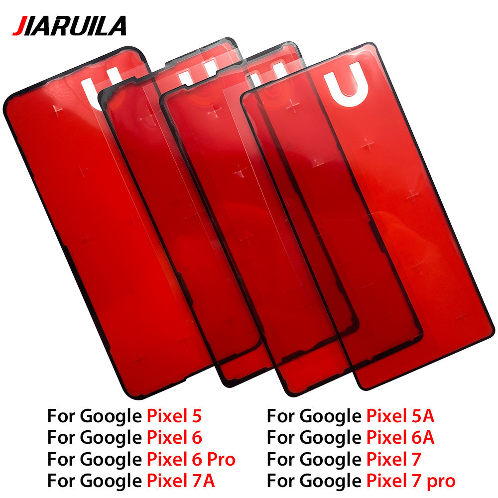 ฝาหลังแบตเตอรี่กาวสติกเกอร์สําหรับ Google Pixel 5 5A 6 Pro 6A 7 Pro 7A ด้านหน้าหน้าจอ LCD สติกเกอร์กาว