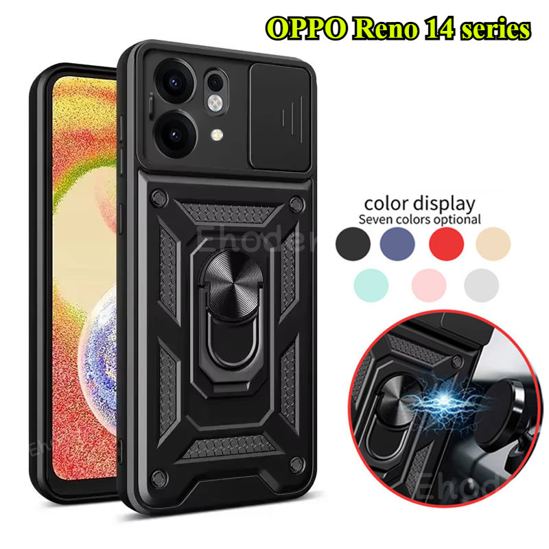 ปลอกสําหรับ OPPO Reno 14 Pro 14F 4G 5G 2025 สไลด์กล้องเลนส์ป้องกันกรณีสําหรับ Reno14 Reno14Pro 14Pro
