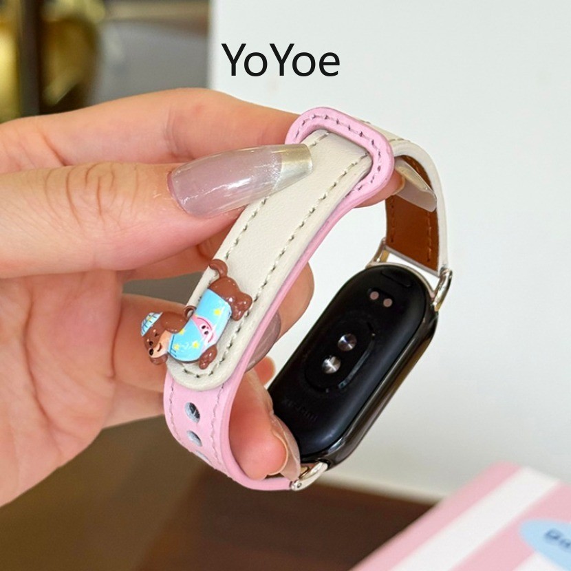 หนังบางเหมาะสําหรับ Xiaomi Mi Band 10 9 8 7 6 5 4 3 สายสําหรับ Miband 8Pro 9Pro 9 8 Active Dachshund สายรัดข้อมือ