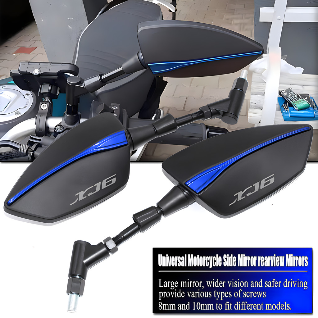 Fit สําหรับ Yamaha XJ6 XJ6F XJ6N XJ 6 DIVERSION รถจักรยานยนต์ปรับกระจกมองหลังด้านข้าง Universal ด้าน