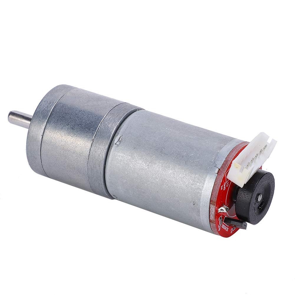 มอเตอร์เกียร์มอเตอร์แรงบิดสูง DC 25GA370 GA25-370 12V 1250RPM w/ Encoder