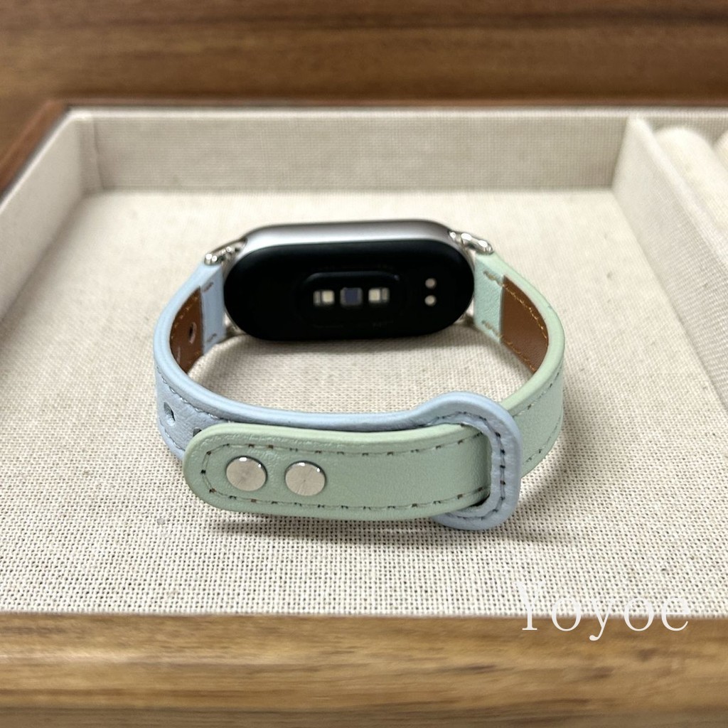 สายหนังสําหรับ MiBand 10 9 8 สายรัดข้อมือสําหรับ Xiaomi Band 7 6 5 4 3 NFC สีใหม่ Release Casual สร้อยข้อมืออุปกรณ์เสริม