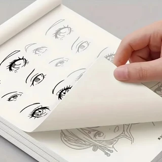 ASWELL หนังสือวาดมือ, หนังสือวาดเส้นร่างด้วยมืออะนิเมะสมุดวาดเส้น, หนังสือร่างเส้นภาพฝึกง่าย 48 หน้าสําหรับผู้เริ่มต้น