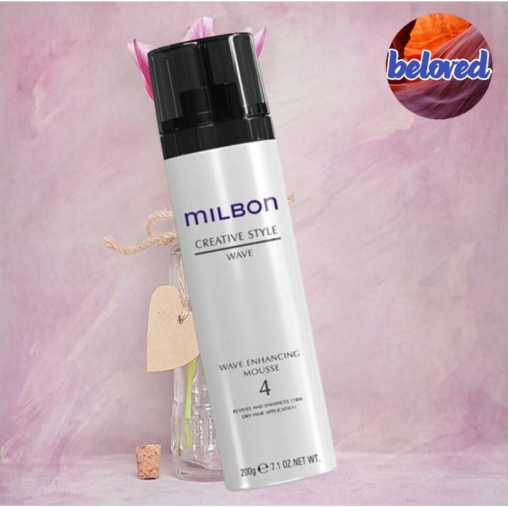 Milbon Creative Style Wave Enhancing Mousse 4 ขนาด 200 g มูสจับลอนแบบธรรมชาติ อยู่ทรงระดับ 4