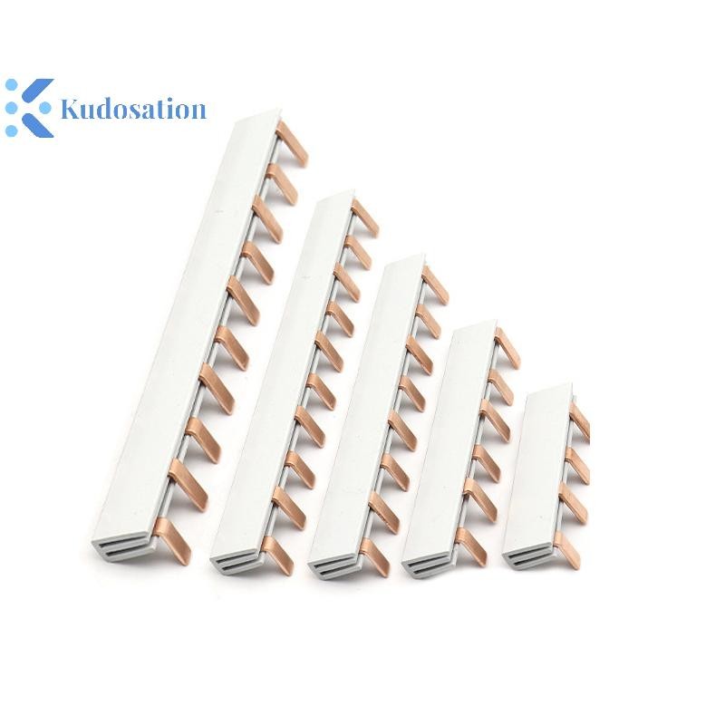 Kudosion 1/2P Pin ประเภท Busbar ทองแดงบาร์ Terminal Block สําหรับ MCB DZ47 Air Connector 63A Circuit Breaker Connector