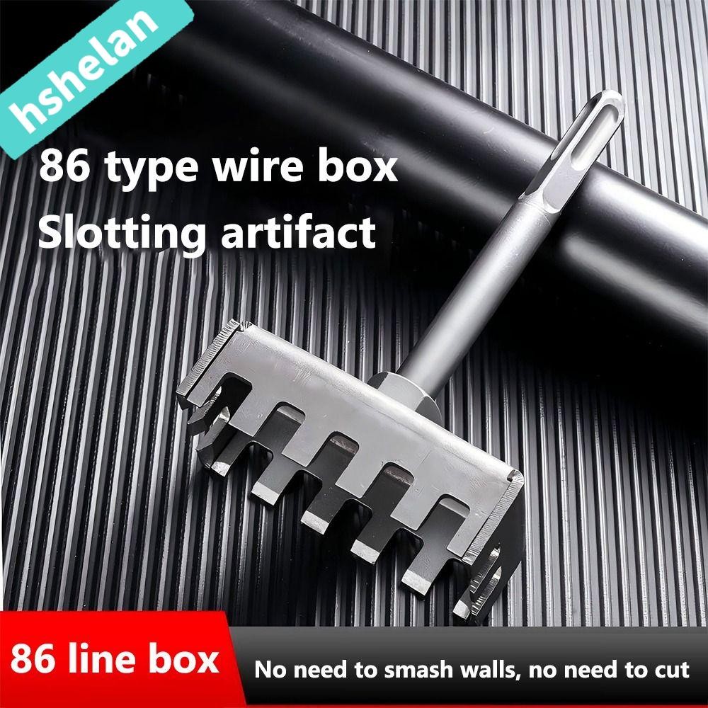 HHSHELANF6 Square Hole Punch Drill, สี่เหลี่ยมผืนผ้าเครื่องมือสล็อตแบบพกพา Square Hole Punch, ของขวั