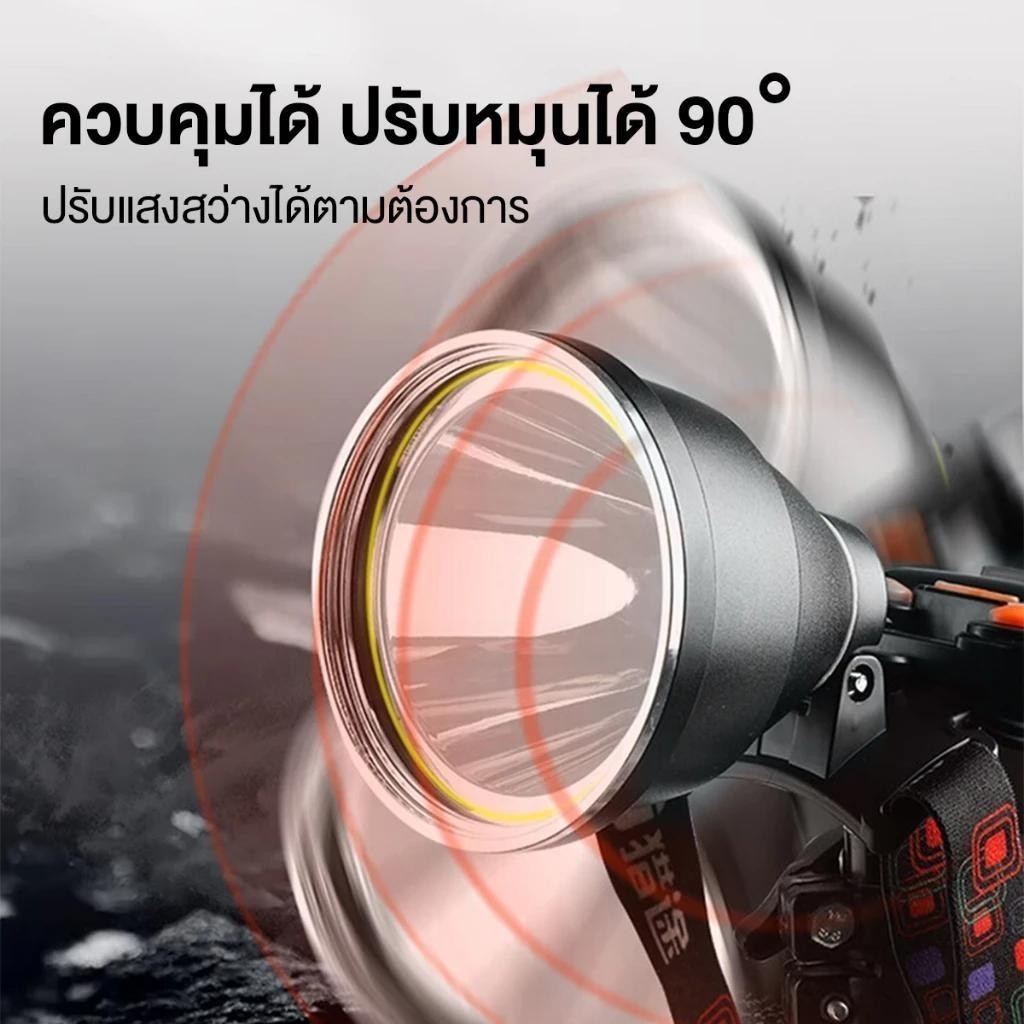 ไฟฉายคาดหัว ไฟฉายคาดหัวLED ไฟฉายเครื่องบิน ไฟฉายสว่างมาก 10000W - รูปที่ 5