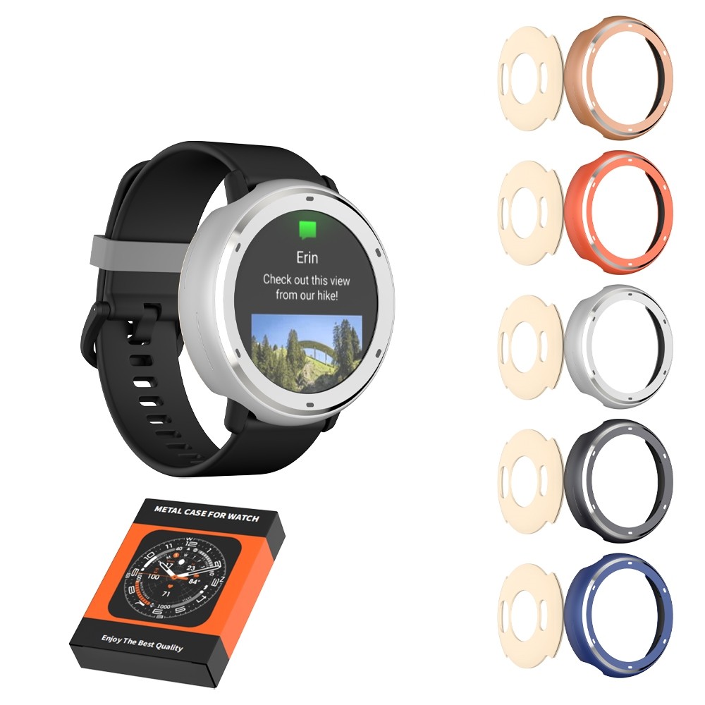 เคสป้องกันโลหะสําหรับ Garmin Vivoactive 5/Active 5, ฝาครอบโลหะแข็งป้องกันกันชน Bezel Drop-Proof Shell Sleeve Smartwatch Case สําหรับผู้ชายผู้หญิง