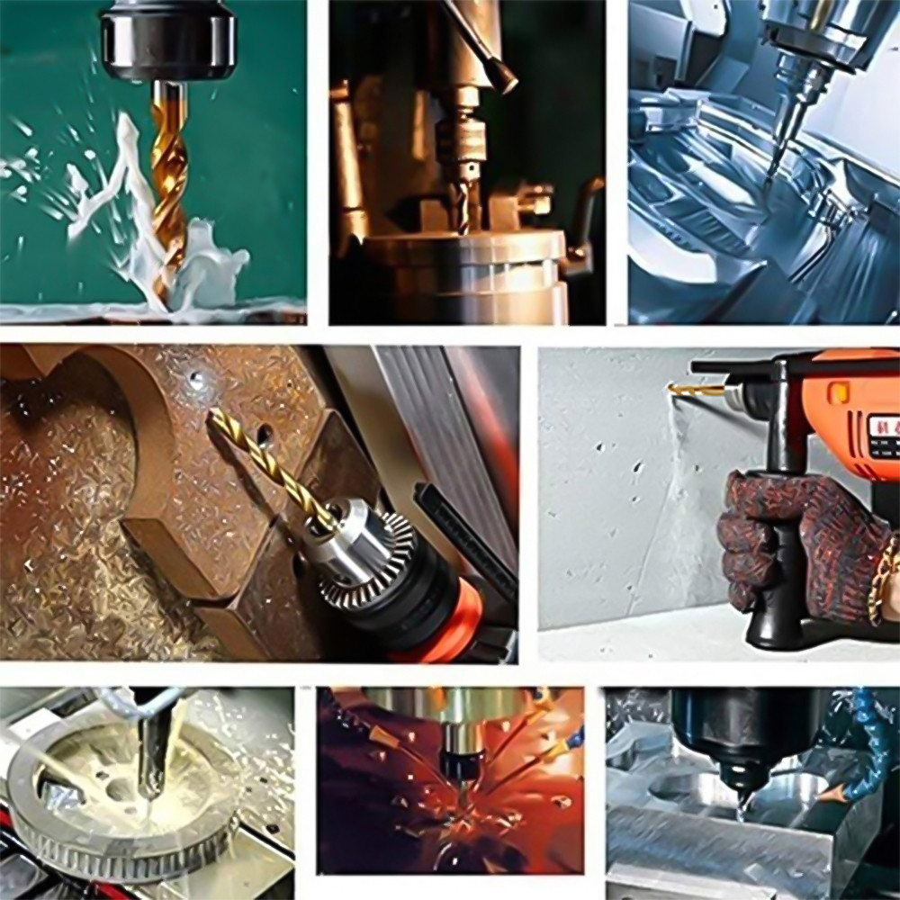 ดอกสว่านชุบไทเทเนียม 50pcs ดอกสว่านมอเตอร์สามารถปรับให้เข้ากับดอกสว่านเครื่องมือต่างๆ - รูปที่ 4