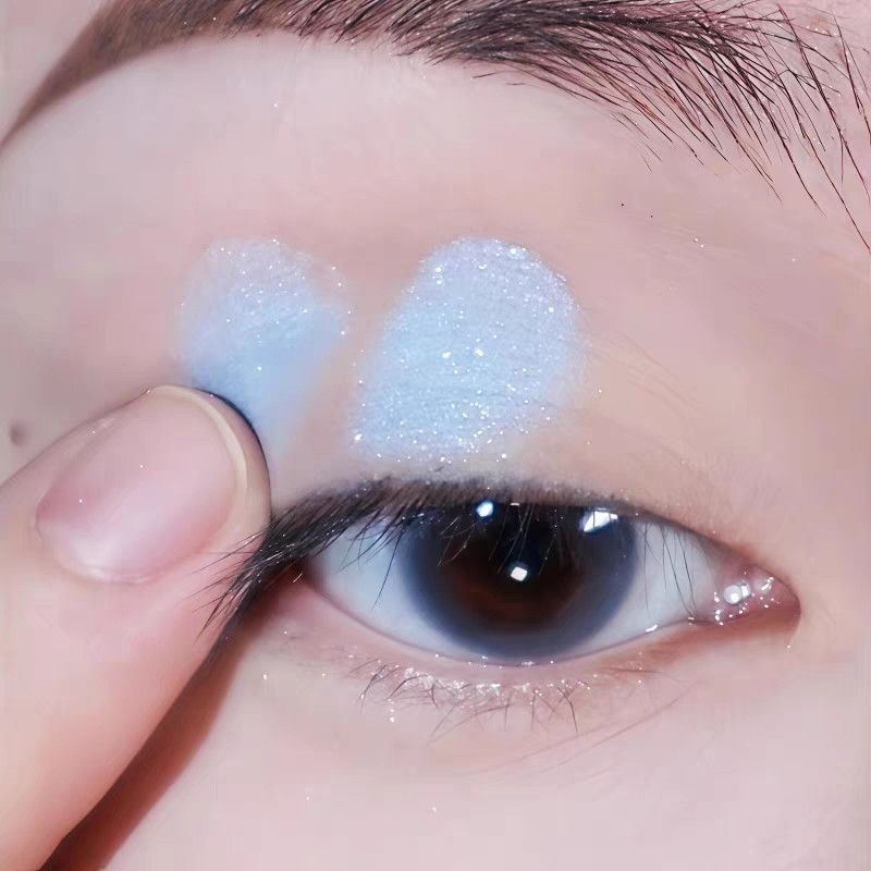12 สีอัญมณี Diamond Eye Shadow Ice Blue ความอิ่มตัวต่ํา Silver Blue Wet Sequins Eye Shadow Monochrome สีดําตุ๊กตาบาร์บี้สีชมพู Cool Broken Feeling กันน้ํา ราคา ถูกที่สุด ดีลบีเคเค แกลเลอรีภาพที่ 8