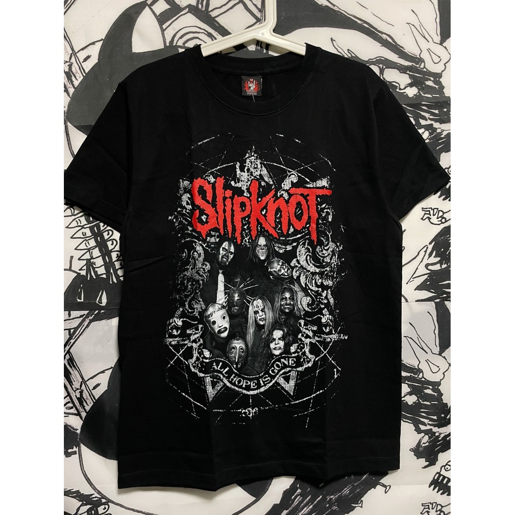 Slipknot Loose Knot Band นําเข้าโลหะ Rock ยุโรปอเมริกันอินเทรนด์ผ้าฝ้ายแท้แขนสั้นเสื้อยืด Heavy Metal Culture Daily Casual Street Trend Rock Feelings