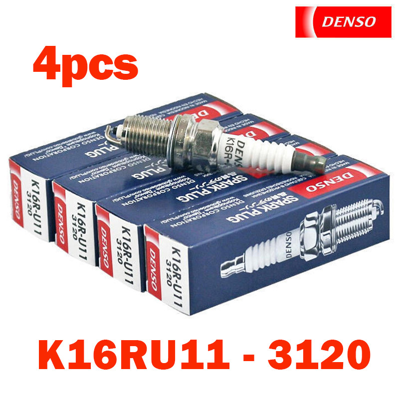  หัวเทียน DENSO K16RU11 Toyota Altis / Vios / Yaris / Collara / Soluna ( 4หัว ) DENSO K16RU11-3120
