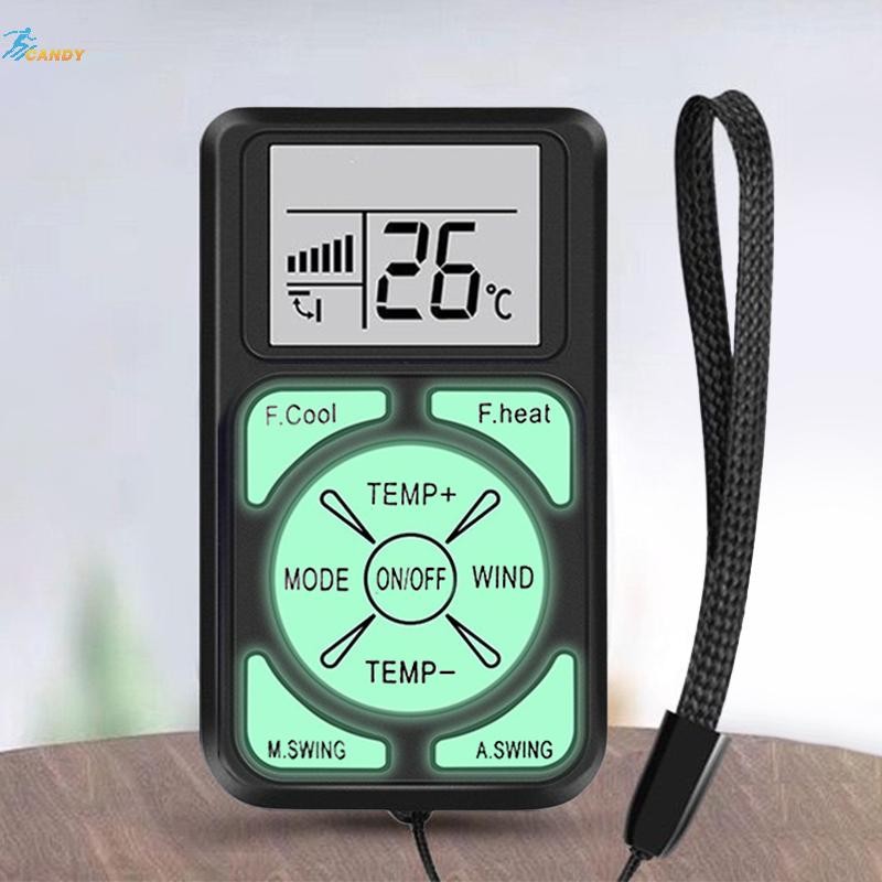 NDY แบบพกพา Luminous Universal LCD A/C รีโมทคอนโทรลเรืองแสงในที่มืดเข้ากันได้กับเครื่องปรับอากาศ Major ทุกรุ่น N