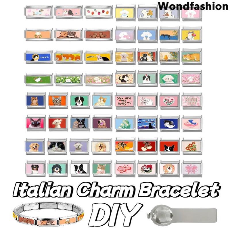 สร้อยข้อมือสแตนเลสลายสัตว์เลี้ยงสไตล์อิตาลี ขนาดพอดีมือ 9 มิลลิเมตร สำหรับคนรักสัตว์ เพิ่มความคลาสสิคให้แก่บุคลิกภาพของคุณ