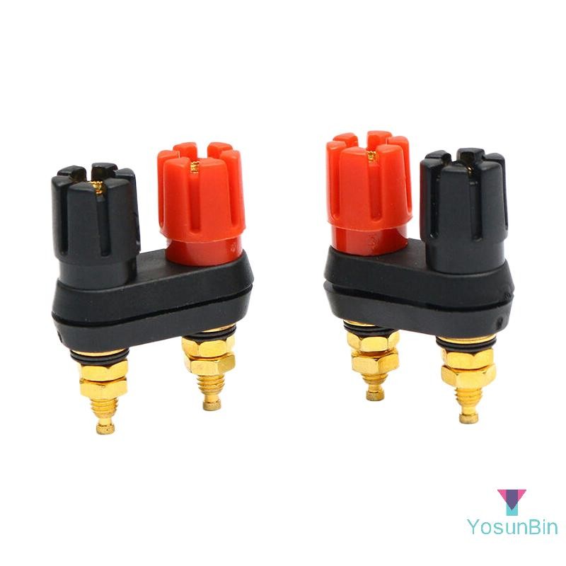 YosunBin] ลําโพง Banana Plug Terminal Connector Banana Socket Dual Female Banana Plug สําหรับลําโพงเ
