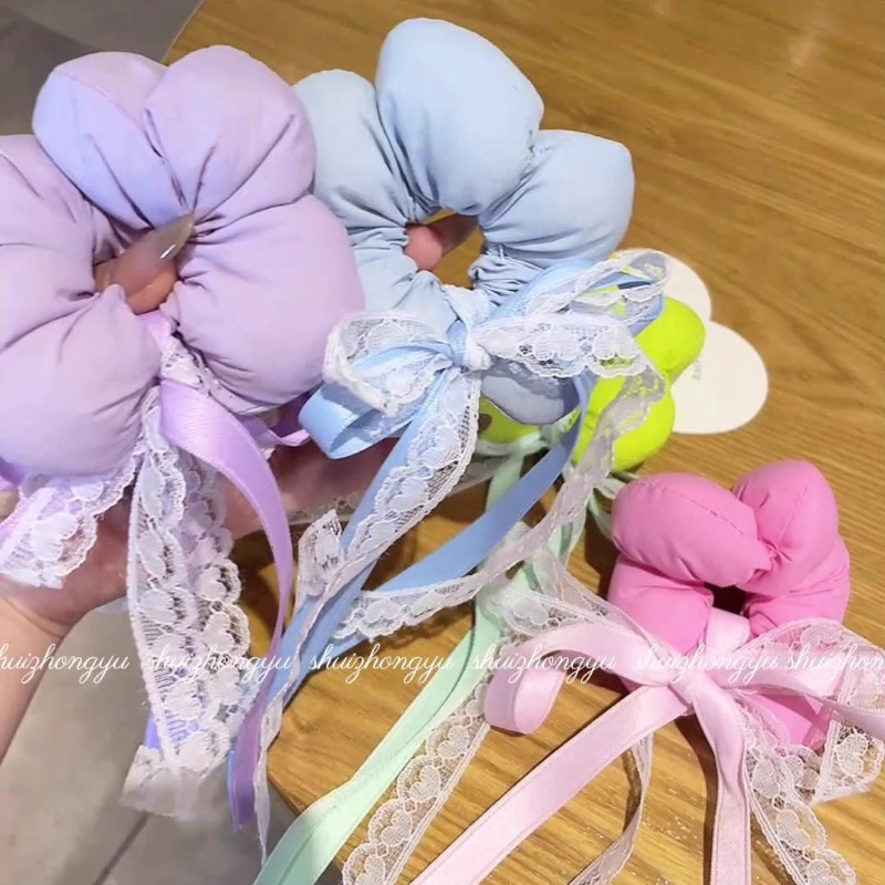 ยางรัดผมลายดอกไม้น่ารักสำหรับเด็ก - รูปที่ 2