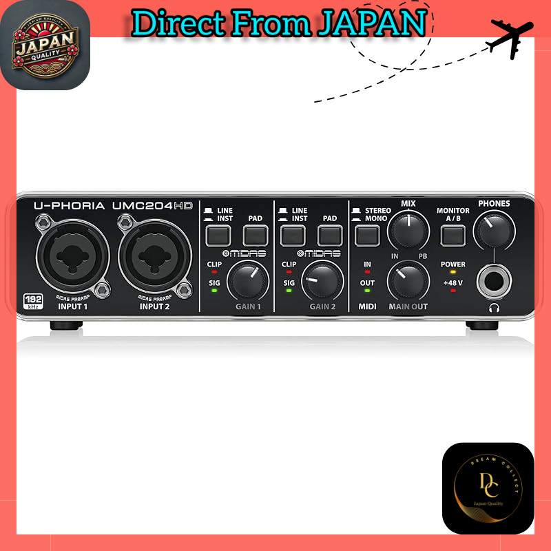BEHRINGER U-PHORIA 2x4 USB Audio Interface - 24bit/192kHz Performance