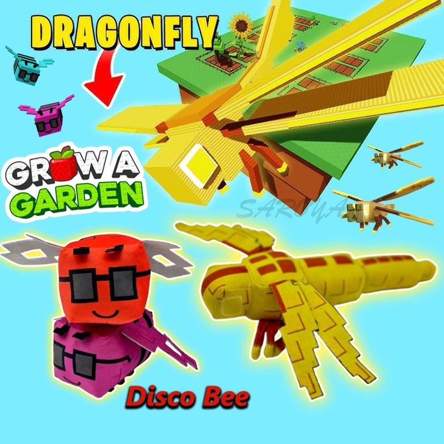 Grow A Garden ของเล่นตุ๊กตาการ์ตูน Dragonfly & Disco Bee ตุ๊กตา Plush Grow A Garden เกม peripherals