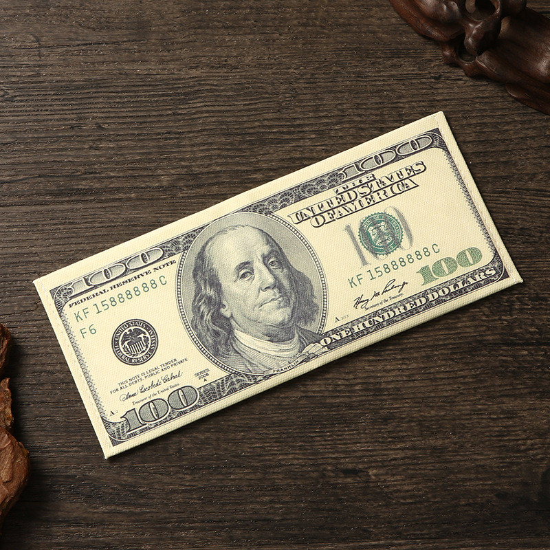 ผ้าใบ Dollar Bill Bifold Wallet พิมพ์ Dollar Bill Money Wallet สําหรับวัยรุ่นเด็กชายหญิง