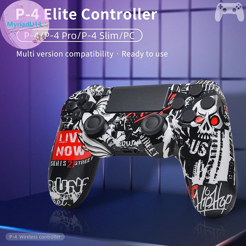 MyriadU คอนโทรลเลอร์เกมแพดไร้สายสําหรับ PS4/PS4 Pro Joy Pad Gyro คอนโซลเกมคู่สําหรับ PlayStation 4/P