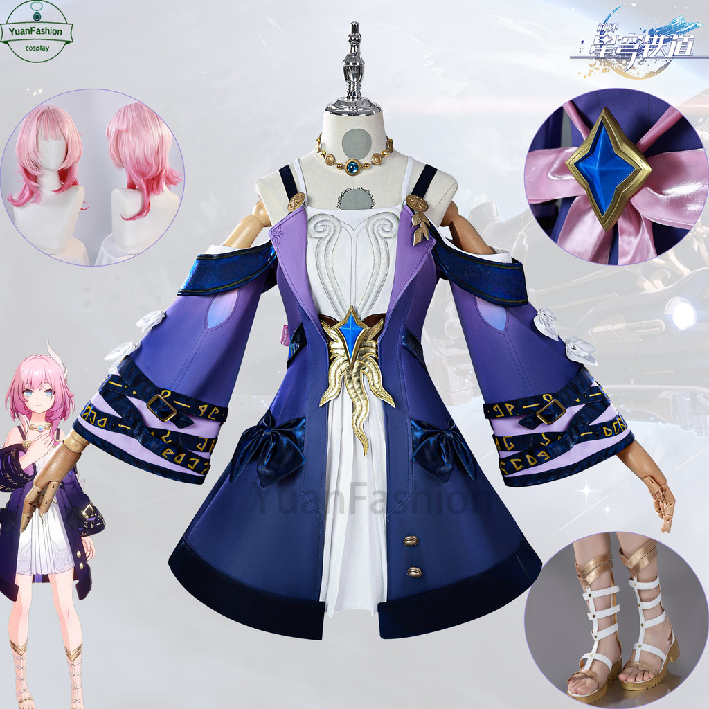 Honkai Star Rail ชุดคอสเพลย์ Cyrene ครบชุด อะนิเมะ ฟื้นฟูสมบูรณ์แบบ พร้อมคลังสินค้า