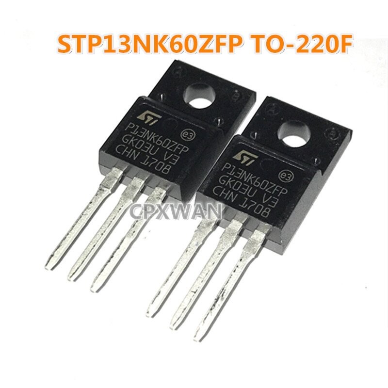 5pcs P13NK60ZFP STP13NK60ZFP TO-220F 13A/600V N-channel MOSFET ทรานซิสเตอร์ใหม่ XRNC