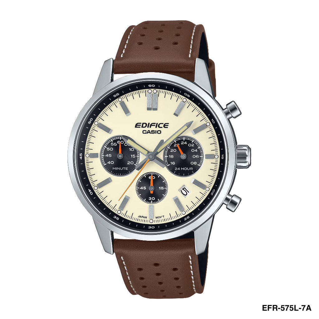 New Casio Edifice EFR-575 Series EFR-575D สายแสตนเลส EFR-575L สายหนัง ประกันศูนย์ 1 ปี