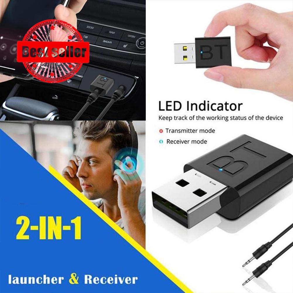 Usb Bluetooth Receiver Transmitter Car Bluetooth 5.0 Plug And Tv Adapter Bluetooth Play 2-in-1 N6s0