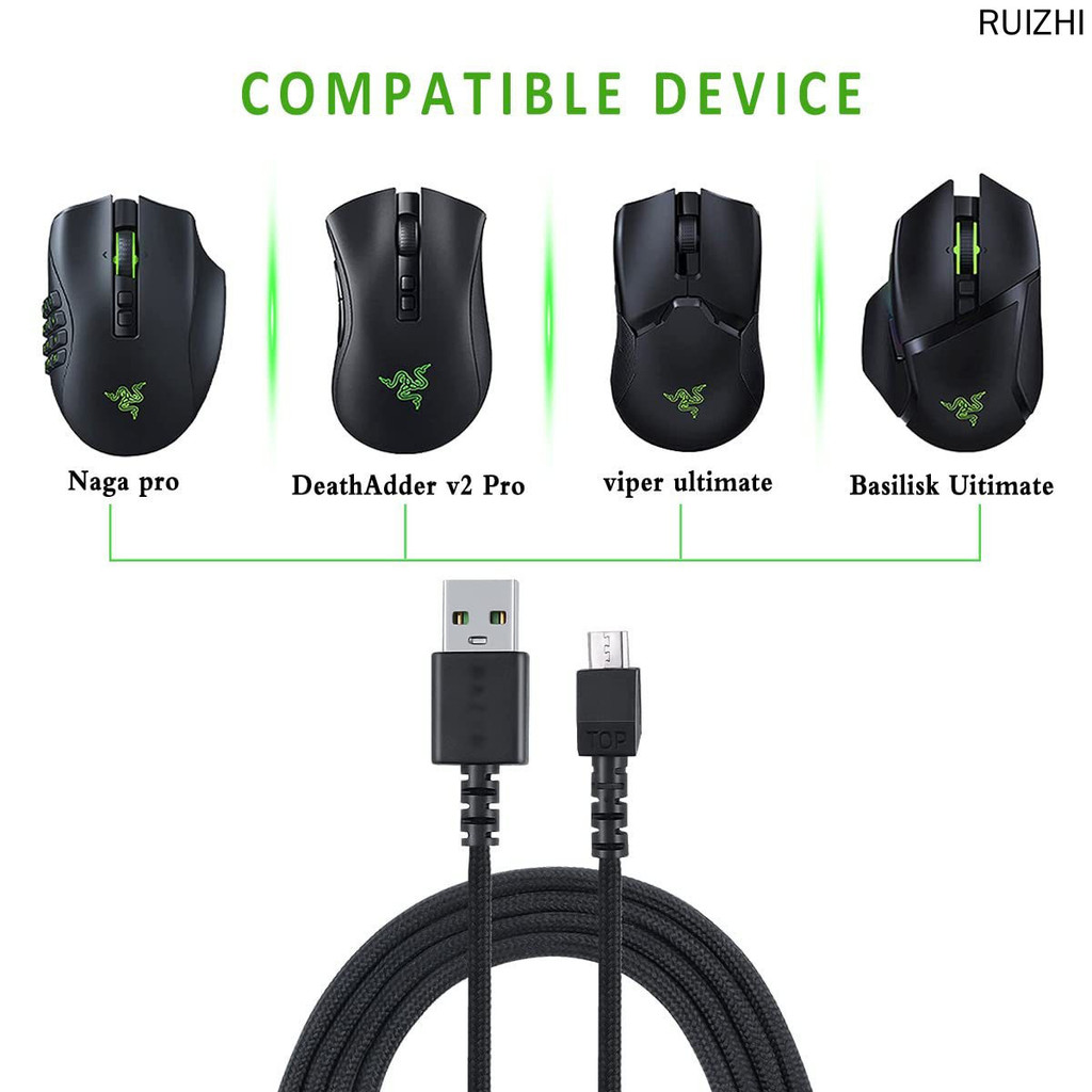 สายชาร์จ USB สําหรับ Razer Naga Pro DeathAdder V2 pro Razer Basilisk Razer Viper Ultimate Hyperspeed