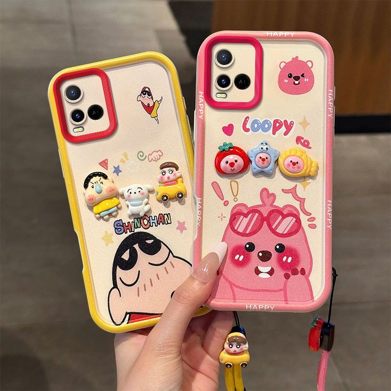 เคส VIVO Y21 Y21S Y21T Y33S Y33T T1X ตุ๊กตาการ์ตูนซิลิโคนอ่อนนุ่มเคสโทรศัพท์