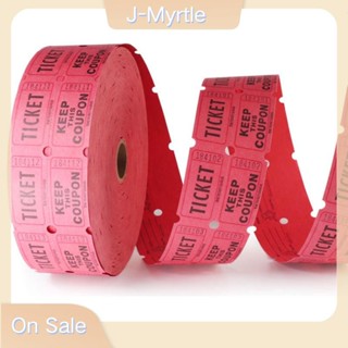 J-Myrtle 1000 ชิ้นที่มีสีสัน Tearable Raffle Tickets ม้วนคู่…