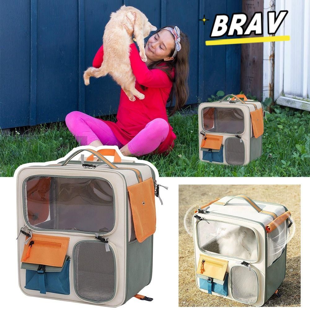 ไชโย กระเป๋าเป้สะพายหลังแมว,หน้าต่างโปร่งใสกระเป๋าเป้สะพายหลังสัตว์เลี้ยงแบบพกพา,ระบายอากาศความจุขนาดใหญ่สัตว์เลี้ยงเดินทาง ค มาถึง ใช้กลางแจ