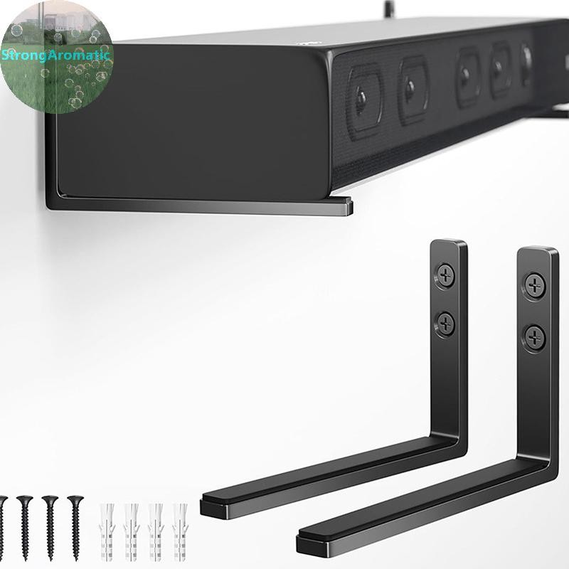 StrongAromatic Sound Bar Mounts Wall Brackets - ติดตั้งง่าย Anti-Drop Wall Shelf Holder Universal Soundbar ลําโพงยึด TH