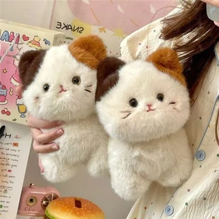 ตุ๊กตาแมว 22cm ตุ๊กตาแมวลายแคลิโก ตุ๊กตาแมวน่ารัก น่ารักและนุ่มนิ่ม ของขวัญวันเกิด