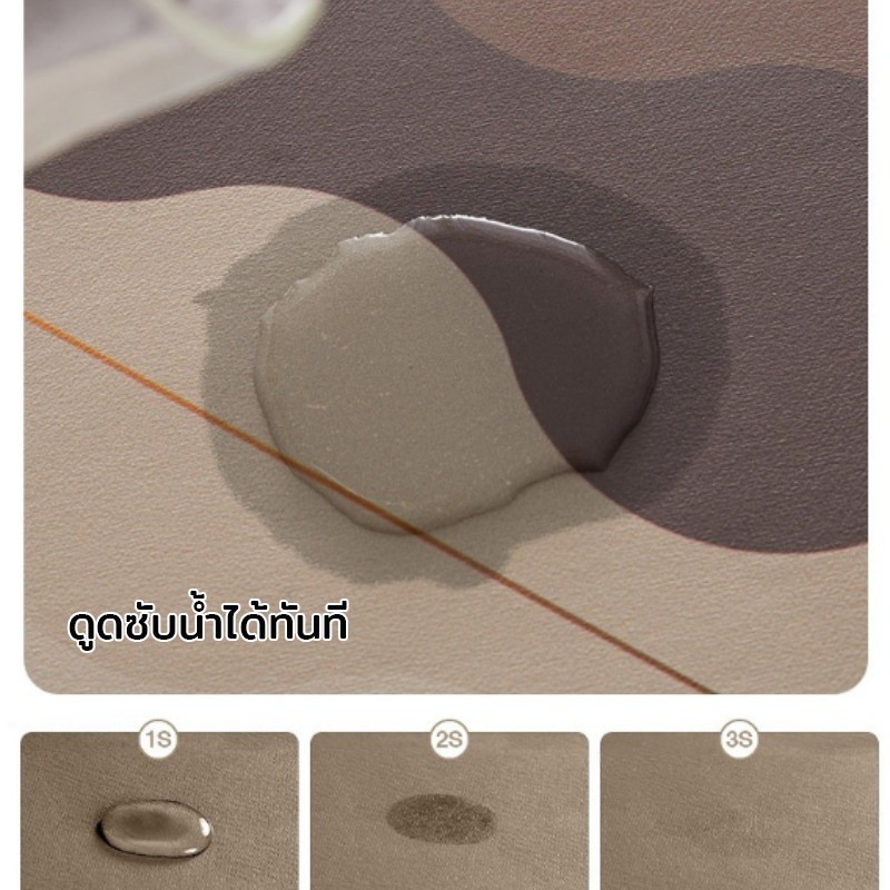 แผ่นซับน้ำ รองจาน 40*60cm กันลื่น+ทนความร้อน ດูดซับน้ำได้ดี ใช้ได้หลายโอกาส - รูปที่ 6