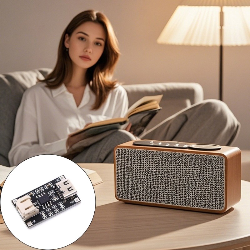 HL TP4056 โมดูลชาร์จแบตเตอรี่ USB C ในตัวการป้องกัน PH2 0