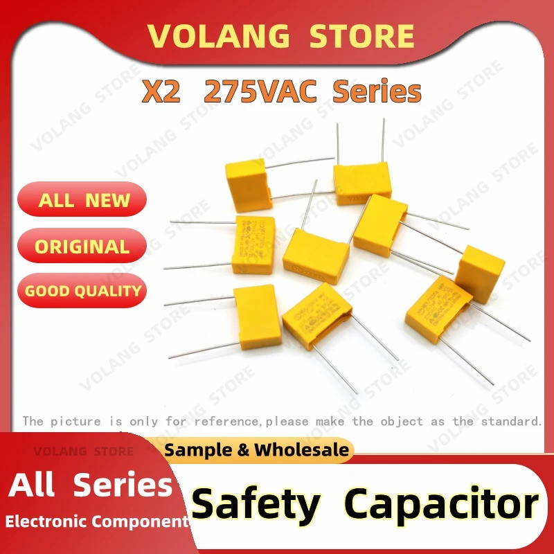 10pcs X2 ตัวเก็บประจุความปลอดภัย 10 มม.275VAC 0.001UF 102 222 3.3NF 332K 0.0047UF 22NF 223 0.03UF 0.