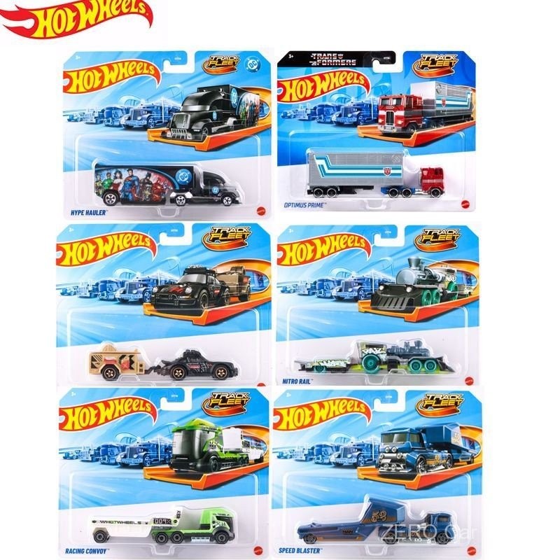 Hotwheels Transporter Transformers Co-Branded TRACK Optimus Prime TRACK FLEET รถ 1: 64 รถ HYT56 7U2Q