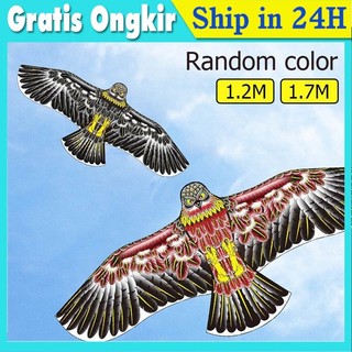 1.7M/1.2M Layang-Layang Bentuk Burung Elang - Mainan Outdoor Keren Hadiah Anak